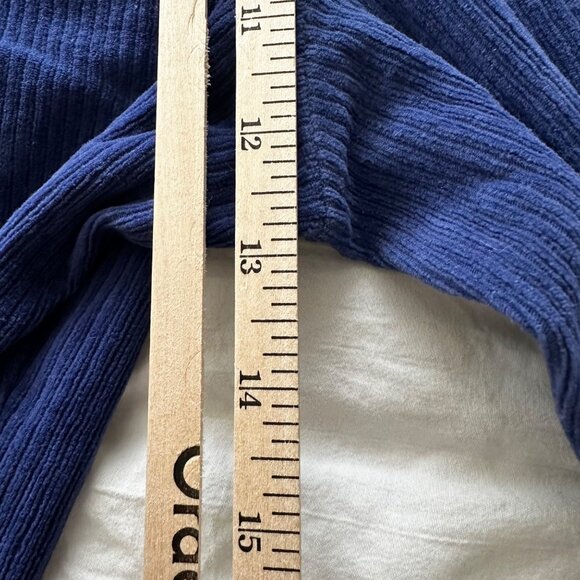 Vintage 90's April Cornell Blue Corduroy Straight Leg Pants Sz S High Waist - Picture 8 of 10